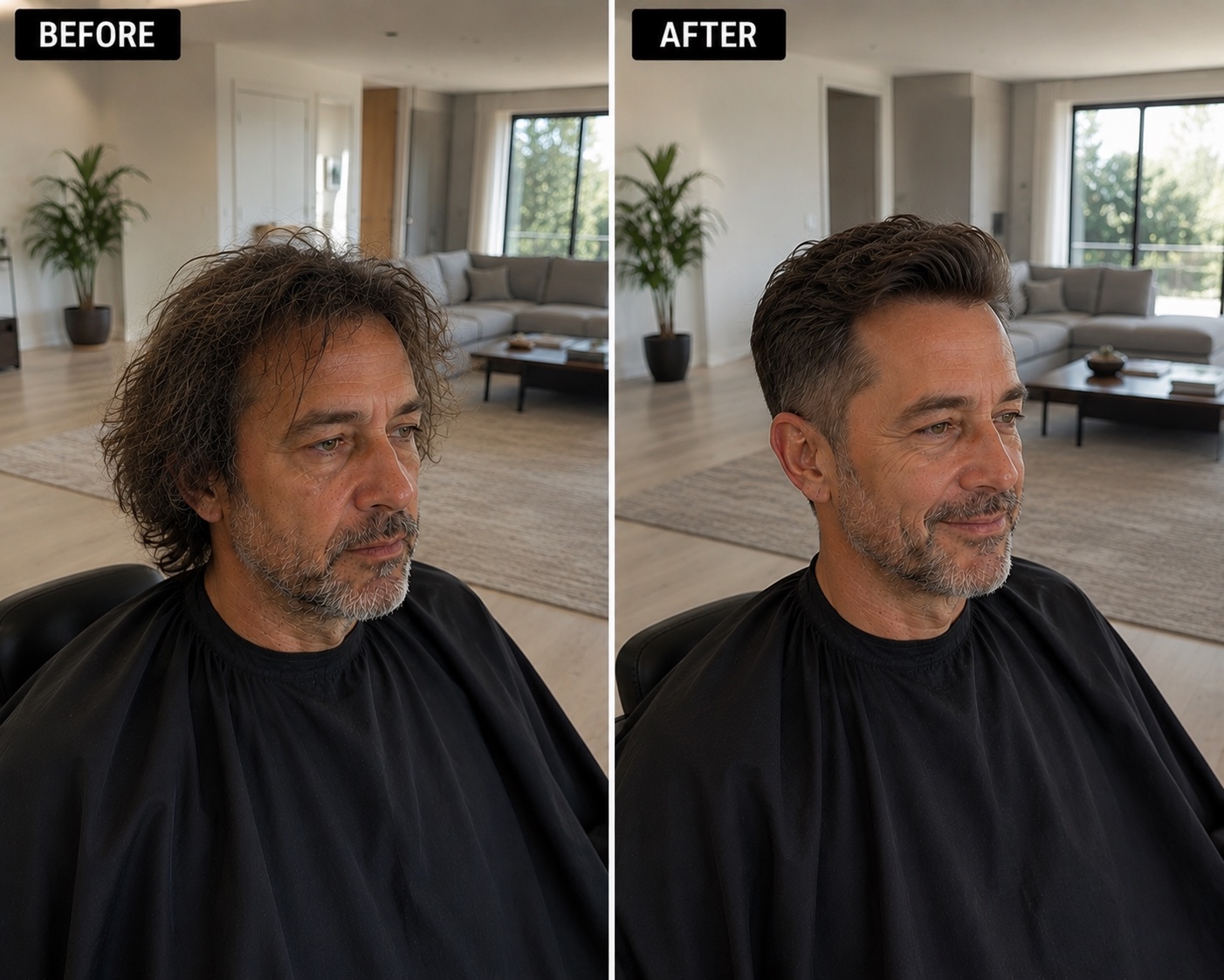 FERAT BARBER before and after haircut result 3