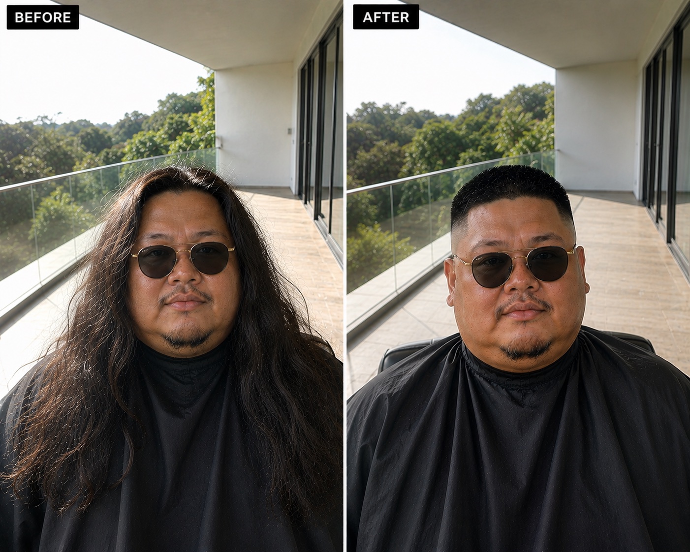FERAT BARBER before and after haircut result 4